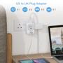 Imagem de Adaptador de Plugue TESSAN EUA para Reino Unido - 2 Tomadas e 3 USB