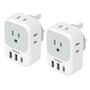 Imagem de Adaptador de Plugue TESSAN EUA para Reino Unido - 2 Tomadas e 3 USB