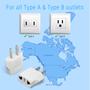 Imagem de Adaptador de Plugue Unidapt Europeu para EUA (Tipo A) - Pacote com 4 Unidades - Branco