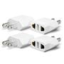 Imagem de Adaptador de Plugue Unidapt Europeu para EUA (Tipo A) - Pacote com 4 Unidades - Branco