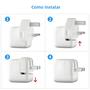 Imagem de Adaptador de Tomada CA Universal para Apple MacBook, iPad e Carregadores USB (UE, EUA, AU, Reino Unido)