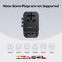 Imagem de Adaptador de Tomada de Viagem MOMAX Universal - Tipos C/G/A/I com USB
