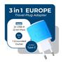 Imagem de Adaptador de Tomada de Viagem OREI U2U-9C - Tipo C com Dupla USB para Europa