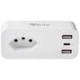 Imagem de Adaptador de Tomada Inteligente 4LIFE Smart Plug Powerhub FLP10A3UBR Wi-Fi Bivolt - Branco