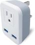 Imagem de Adaptador de Tomada Reino Unido (Tipo G) para EUA com 2 Portas USB