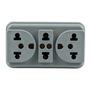 Imagem de Adaptador de Tomada T 2 Pinos 3 Saidas 10A/20A 250V Para Comodos com Poucas Tomadas Disponiveis
