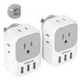 Imagem de Adaptador de Tomada TESSAN EUA para Austrália - 4 Tomadas e 3 USB