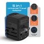 Imagem de Adaptador de Viagem Ceptics 5 em 1 - Universal com USB-A e USB-C (3.5A)