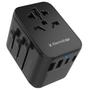 Imagem de Adaptador de Viagem ElectroEdge Universal - 2 Portas USB Tipo C