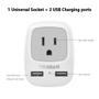 Imagem de Adaptador de Viagem TESSAN Tipo G com 2 USB - EUA e Reino Unido (Pacote com 2)