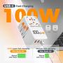 Imagem de Adaptador de Viagem Universal TESSAN 100W GaN - 2 USB-C e 2 USB-A