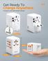 Imagem de Adaptador de Viagem Universal TESSAN 85W GaN - 5 Portas USB (3 USB-C)