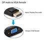 Imagem de Adaptador DisplayPort para VGA Ankey - Banhado a Ouro - Pacote com 4 Unidades