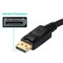 Imagem de Adaptador Displayport x DVI VGA Hdmi Fêmea Multiport 3x1 - Preto