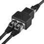 Imagem de Adaptador Duplicador Cabo De Rede RJ45 Ethernet Splitter Divisor Y Blindado