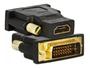 Imagem de Adaptador Dvi-D Macho 24+1 X Hdmi Femea Contatos Dourados