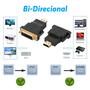 Imagem de Adaptador DVI HDMI conector Bi Direcional com contatos banhados para monitores CRT LED LCD digitais computadores desktop notebooks Laptop Projetor