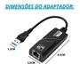 Imagem de Adaptador Ethernet Usb 3.0 Rj45 Rede Gigabit 10/100/1000cabo