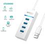 Imagem de Adaptador Extensão Hub Usb 4 Portas 3.0 5.0Gb/s Compatível Com 2.0 e 1.1 Led Azul Bivolt High Speed