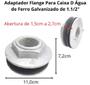 Imagem de Adaptador Flange Para Caixa D Agua Ferro Galvanizado 1.1/2