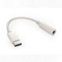 Imagem de Adaptador fone de ouvido Android Samsung Motorola Xiaomi USB-C para P2 3.5mm branco
