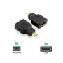 Imagem de Adaptador HDMI. Micro Hdmi Para Hdmi Smartphones TVs Projetores 4K FULL HD Pino Gold 24K Preto