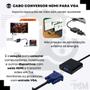 Imagem de Adaptador Hdmi Para Vga Cabo Conversor Com Saída P2 De Áudio Para Computador PC Tv Box Projetor