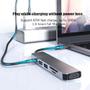 Imagem de Adaptador Hub 6x1 Usb 3.0 Com Pd Tipo C Hdmi 4k Hd Macbook