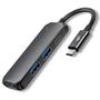 Imagem de Adaptador HUB ELG USB 4 Em 1, Entrada Tipo-C para 3 Portas USB-A + 1 Porta Tipo-C, Preto - HUB41C-v2