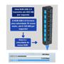 Imagem de Adaptador Hub Usb 3.0 7 Portas Extensão Rápida Pendrive Not HD Mouse Régua USB Ultra Rápido Extensor USB 3.0 Com Led Indicador