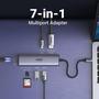 Imagem de Adaptador Hub Usb C 7 Em 1 Multifuncional Thunderbolt 3/4