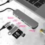 Imagem de Adaptador Hub USB Tipo-C Thunderbolt Hdmi 4k Usb 3.0 Cinza