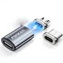 Imagem de Adaptador Magnético 3 em 1 USB-C, Micro USB e Tipo C - Carregador e Conversor