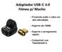 Imagem de Adaptador Magnético 4.0 USB-C 40Gbps Macho Fêmea Video Audio