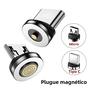Imagem de Adaptador Magnético 5 em 1 para Cabo de Carregamento - Micro USB, Tipo C e Protetor de Poeira