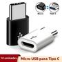 Imagem de Adaptador micro USB fêmea para tipo C macho 10 unidades para Android Smart Phone Tablet USB tipo C