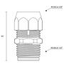 Imagem de Adaptador Niquelado Para Gas 1/2 Bsp (M) Tm 3/8 (F) Blukit