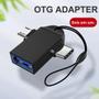 Imagem de Adaptador OTG Android Tipo C 2 em 1 - Alumínio - Multifuncional