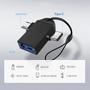Imagem de Adaptador OTG Android Tipo C 2 em 1 - Alumínio - Multifuncional
