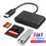 Imagem de Adaptador OTG  Leitor de Cartão de Memoria, USB-TIPO C  Compact Flash, 3 in 1
