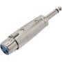 Imagem de Adaptador P10 Mono x XLR Cannon Fêmea Metal ADAP0028 Prata Storm - PCT / 5