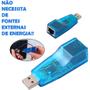 Imagem de Adaptador placa de rede USB para RJ45 utilidade de computador moderna