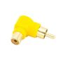 Imagem de Adaptador Rca 90 Graus Amarelo