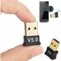 Imagem de Adaptador Receptor Transmissor Sem Fio USB Bluetooth 5.0 Plug And Play Para Notebook Pc Desktop Mouse Teclado