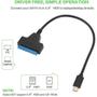 Imagem de Adaptador Sata 3 5Gbps USB Tipo C 3.1 Para HD SSD Externo 2.5" Cabo Case Conversor