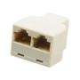 Imagem de Adaptador Splitter DUAL RJ45 Cat5 6 LAN 1 a 2 para computadores