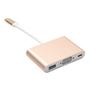 Imagem de Adaptador tipo c 3 em 1 usb-c vga thunderbolt 1080p usb 3.0 le-4119 itblue