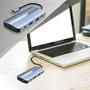 Imagem de Adaptador Tipo-C 8 em 1 - Hub com USB 3.0, 2.0, Áudio, PD, VGA, HDMI, SD e TF