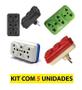 Imagem de Adaptador Tomada 20A e 10A Benjamin Triplo Padrão Novo e Antigo Bivolt Kit 5 Unidades
