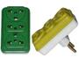 Imagem de Adaptador Tomada 20A e 10A Benjamin Triplo Padrão Novo e Antigo Bivolt Kit 5 Unidades
